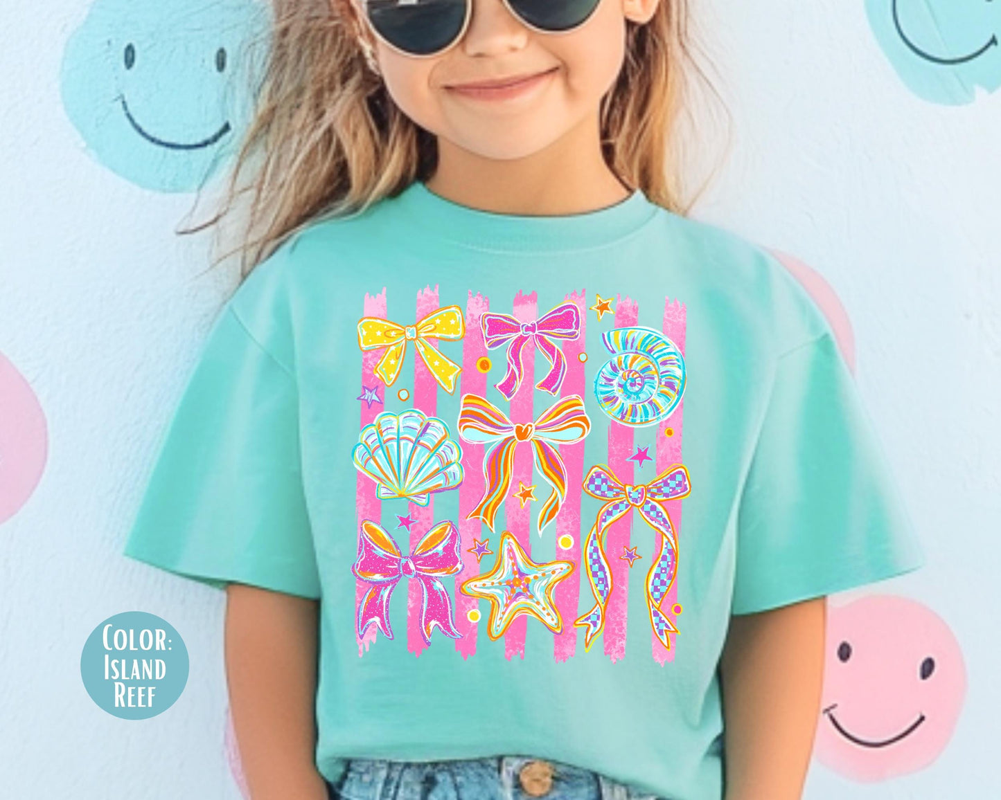 Comfort Colors® Coquette Seashells Shirt, Girly Summer Beach Shirts