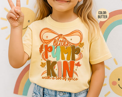 Comfort Colors Little Pumpkin Spice Thanksgiving Shirt - Kids Fall Outfit