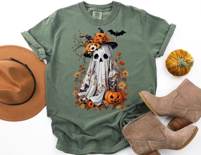 Comfort Colors Halloween Ghost T-Shirt, Spooky Season Tee