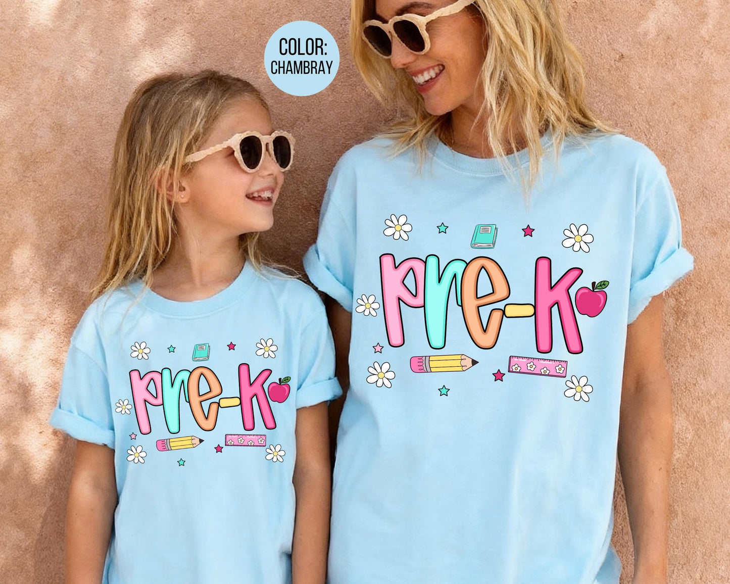 Comfort Colors® Colorful Preppy Pre-K Shirt, Pre K Teacher Shirts