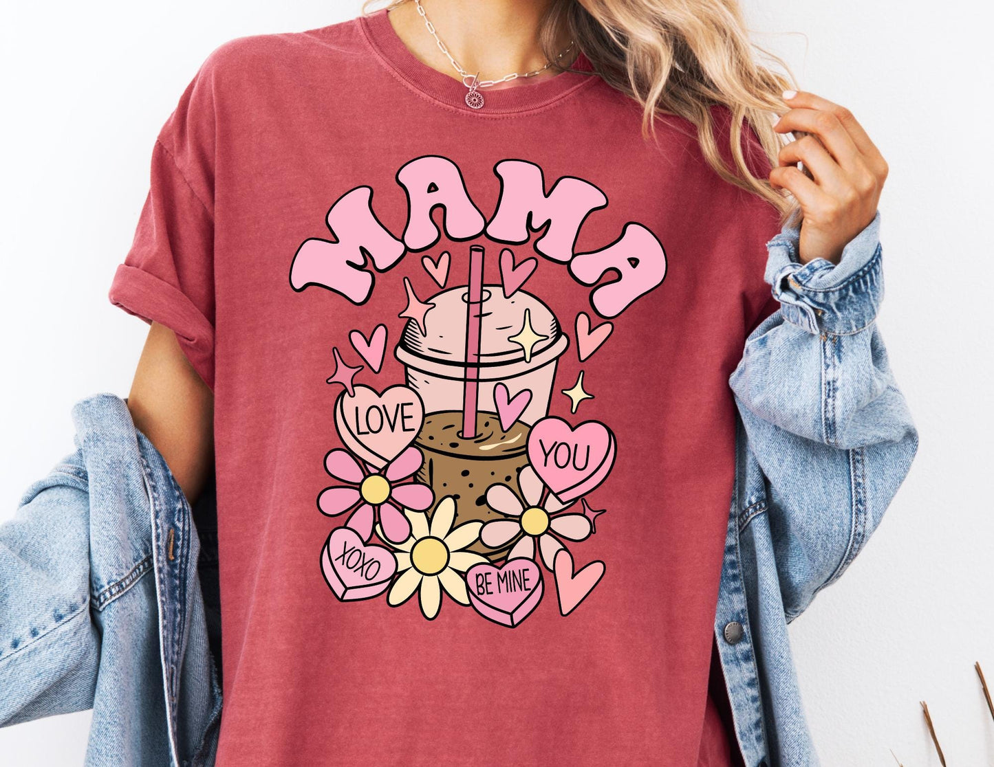 Comfort Colors Coffee Mama Valentine's Day Shirt