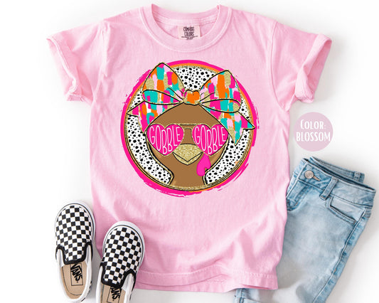 Comfort Colors Girls Thanksgiving Turkey Shirt: Mom & Daughter Matching