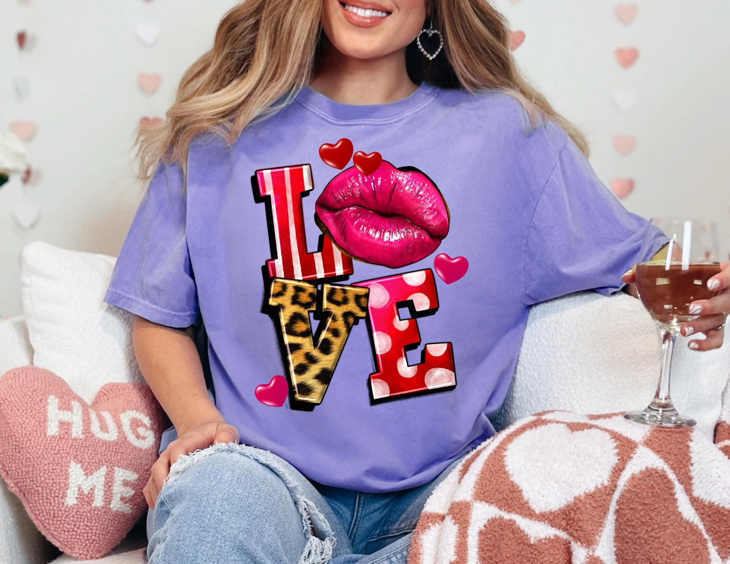 Comfort Colors Retro Love Shirt, Valentine's Day Gift