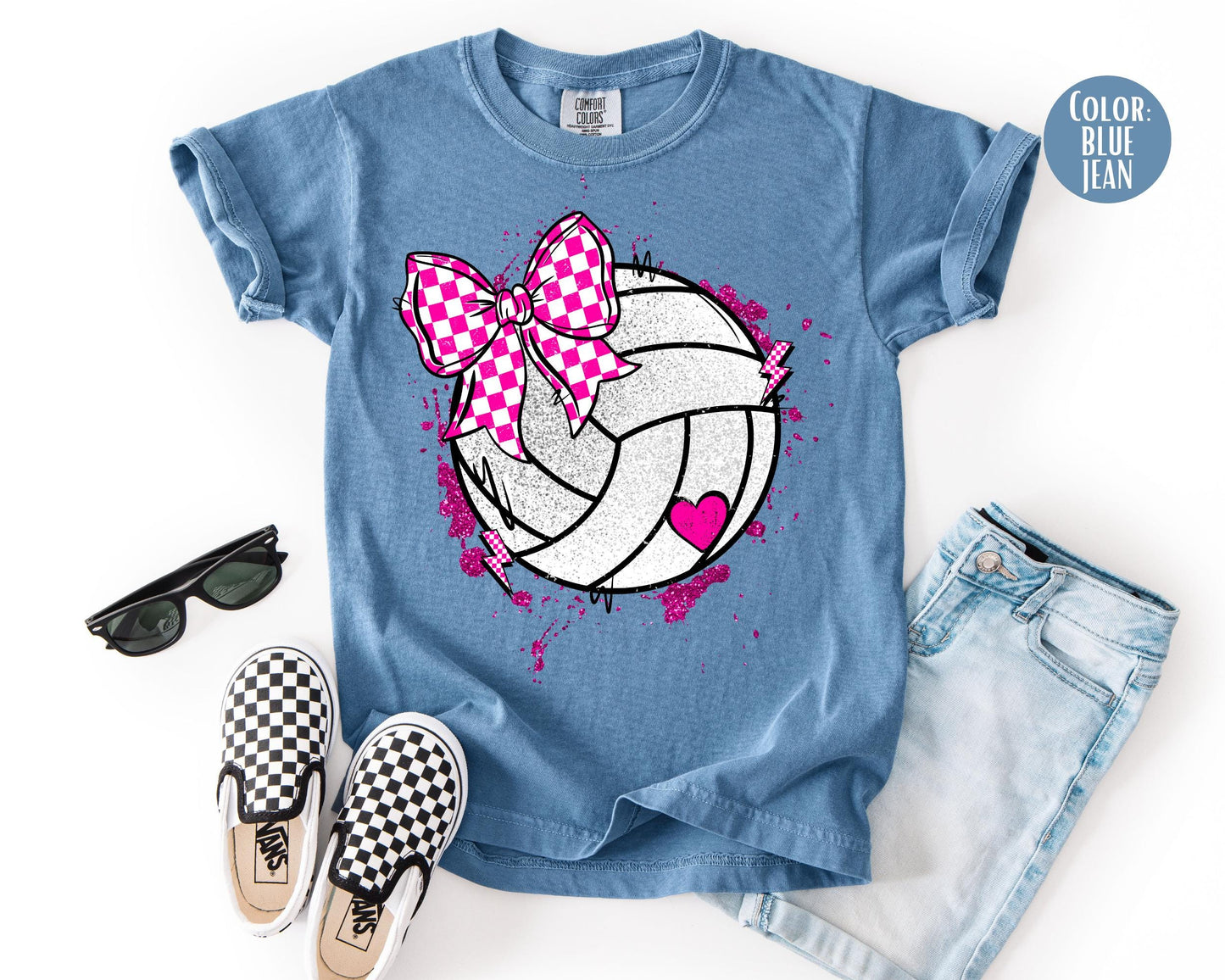 Comfort Colors Girls Volleyball Shirt: Matching Mom & Daughter Volley Shirts
