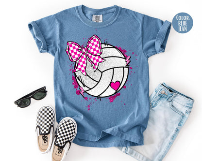 Comfort Colors Girls Volleyball Shirt: Matching Mom & Daughter Volley Shirts