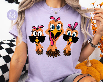 Comfort Colors Funny Turkey Thanksgiving Shirt: Matching Family Tees