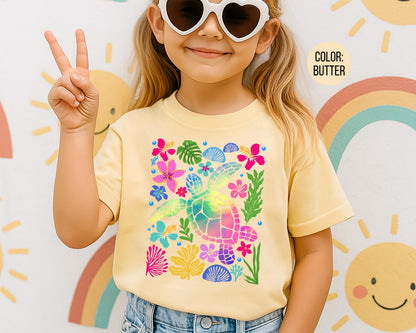Comfort Colors® Colorful Sea Turtle Shirt, Girly Summer Shirts