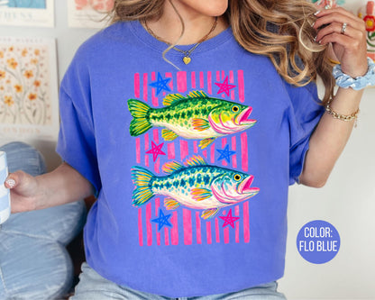 Comfort Colors® Girls Bass Fishing Shirt, Fishing Shirts