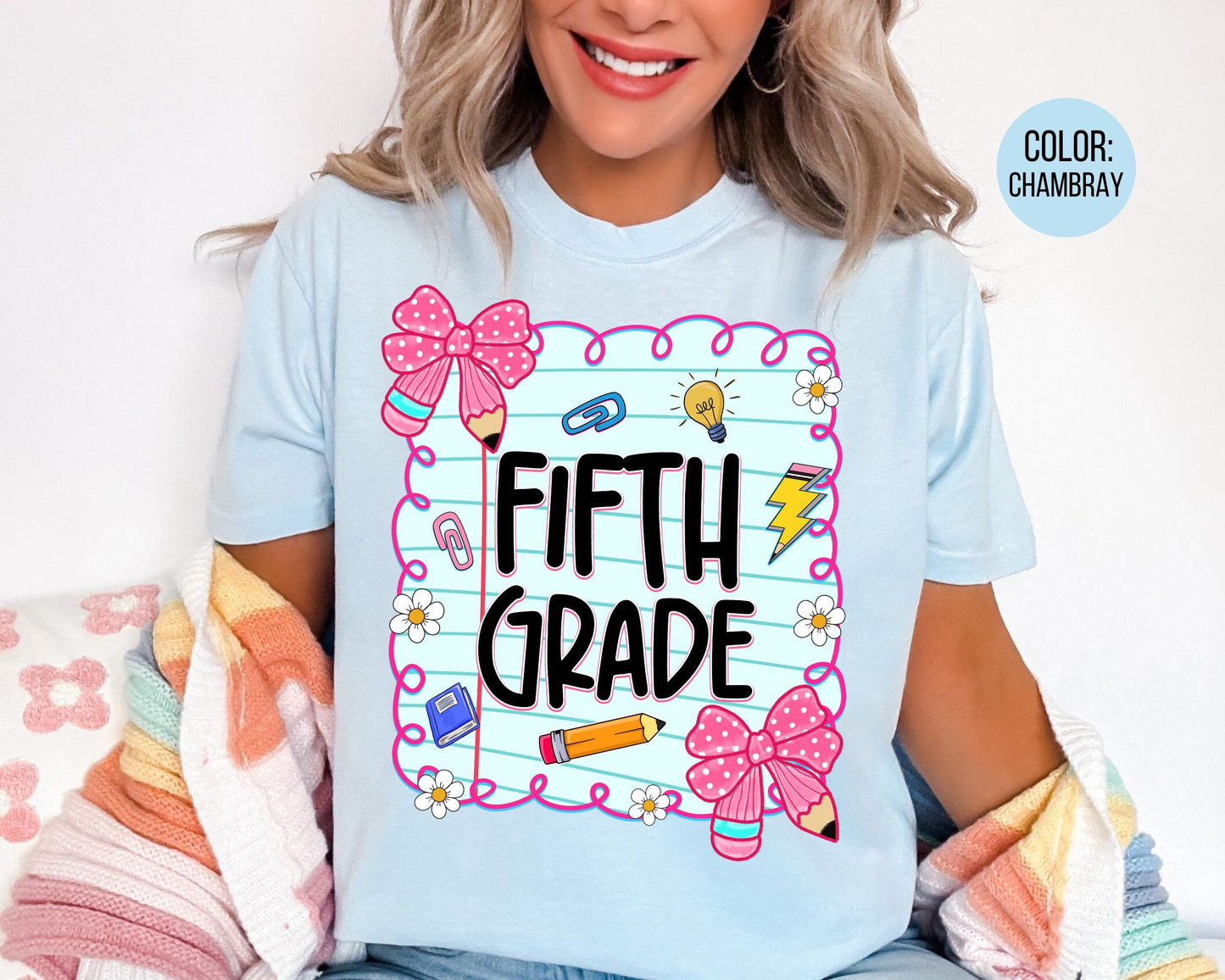 Comfort Colors® Coquette Fifth Grade Shirt, 5th Grade Teacher Shirts