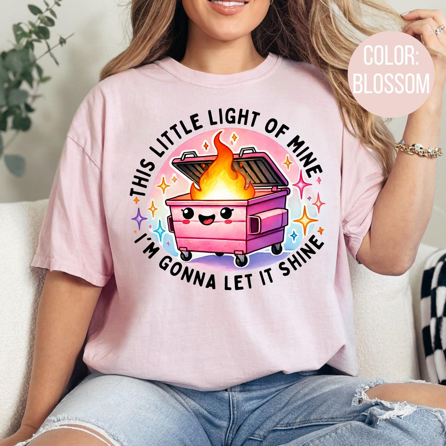Comfort Colors Dumpster Fire Shirt: Funny Sarcastic Tee
