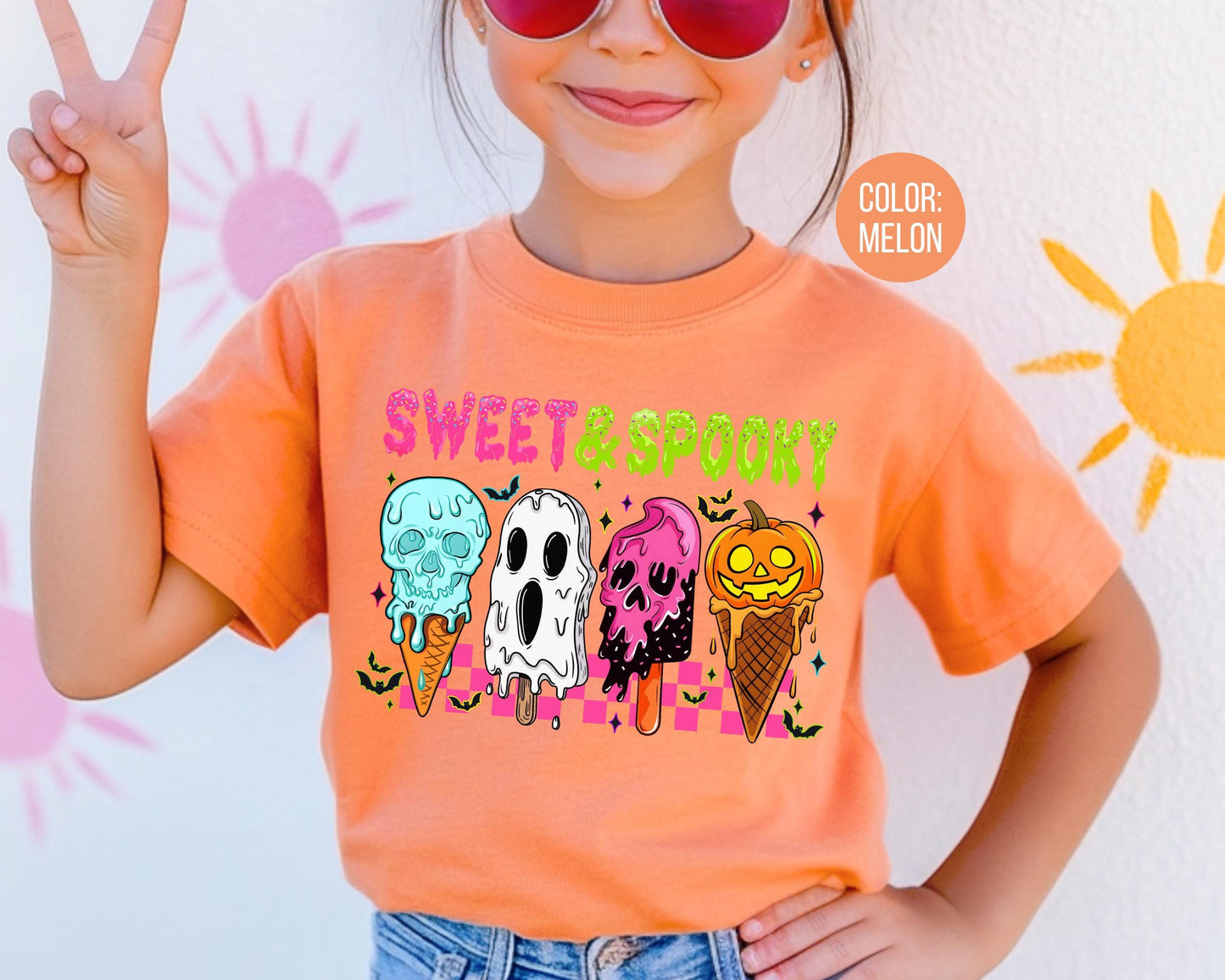 Comfort Colors Kids Halloween Shirt: Sweet & Spooky Girls Tee