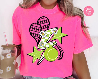Comfort Colors Retro Tennis Shirt, kids Tennis Shirts