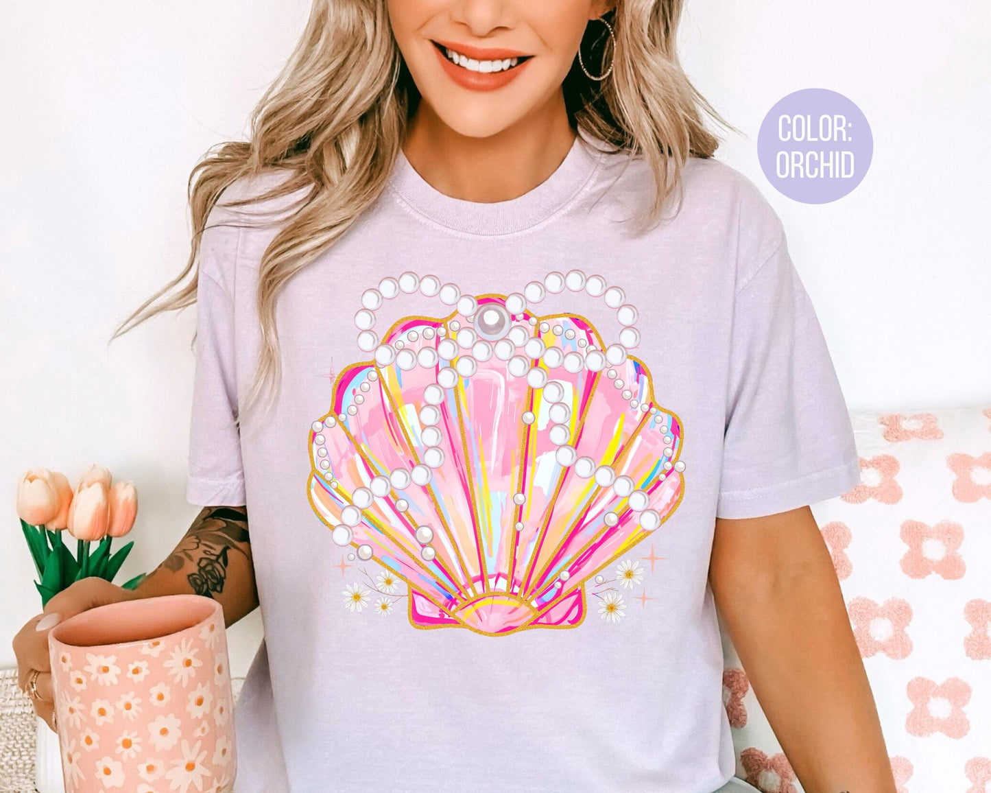 Comfort Colors® Pearl Coquette Clam Shirt, Girls Summer Shirts