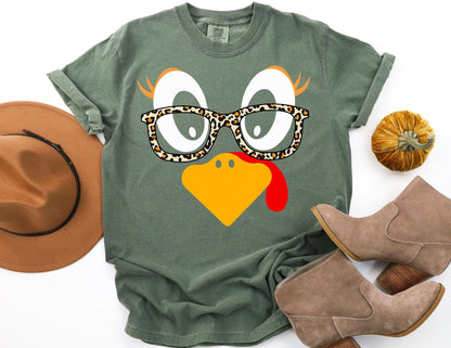 Comfort Colors Turkey Thanksgiving T-Shirt, Fall Tee