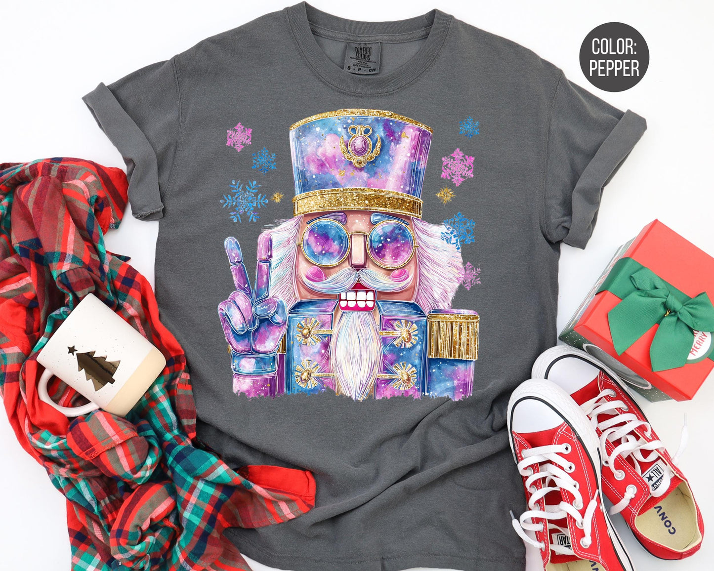Comfort Colors Funny Pastel Nutcracker Shirt - Nutcracker Christmas Tee