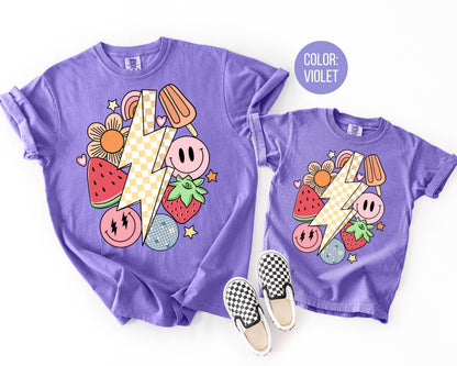 Comfort Colors® Girly Retro Summer Shirt, Girls Summer Break Shirts