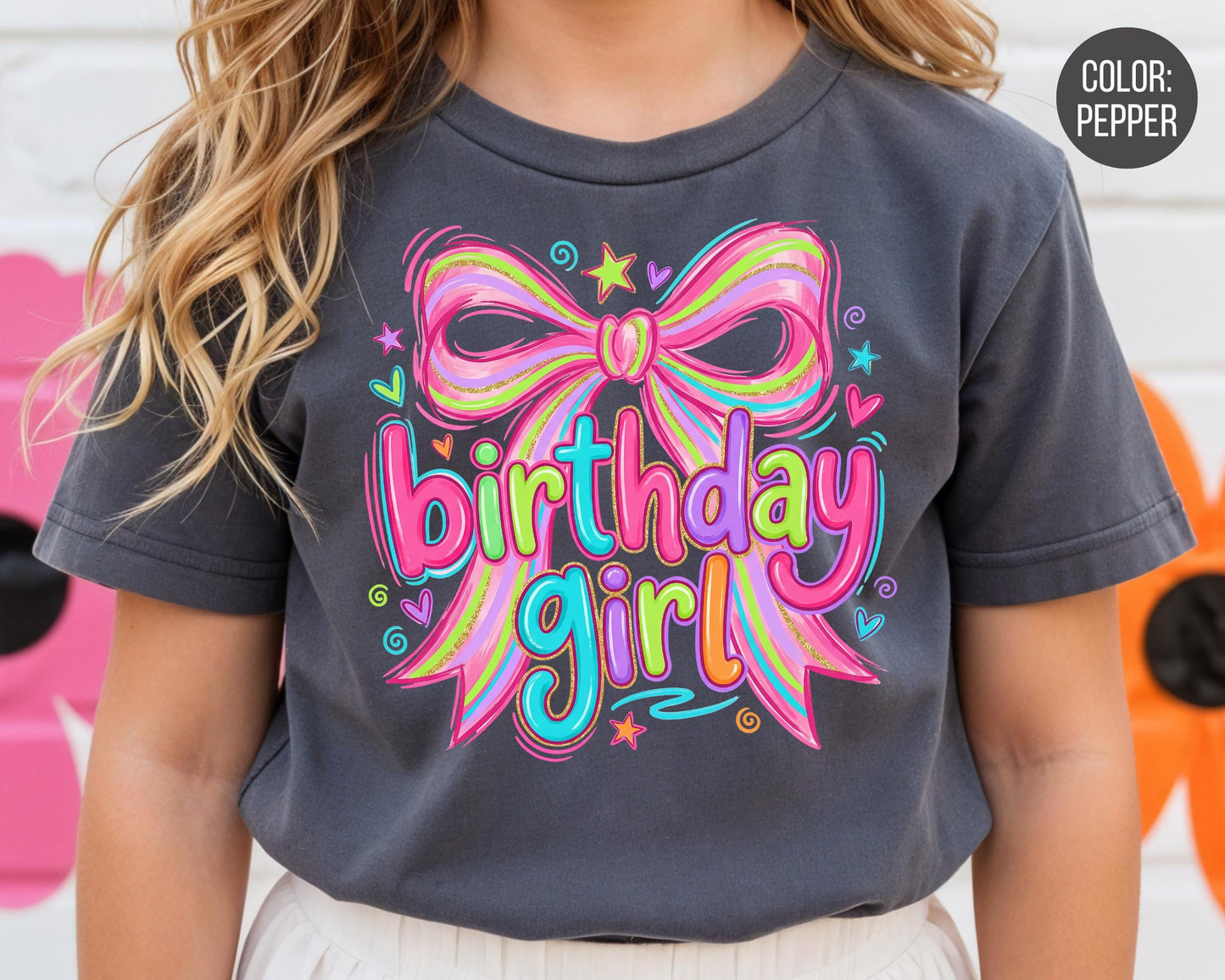 Comfort Colors Coquette Birthday Girl Shirt, Girls Birthday Shirts