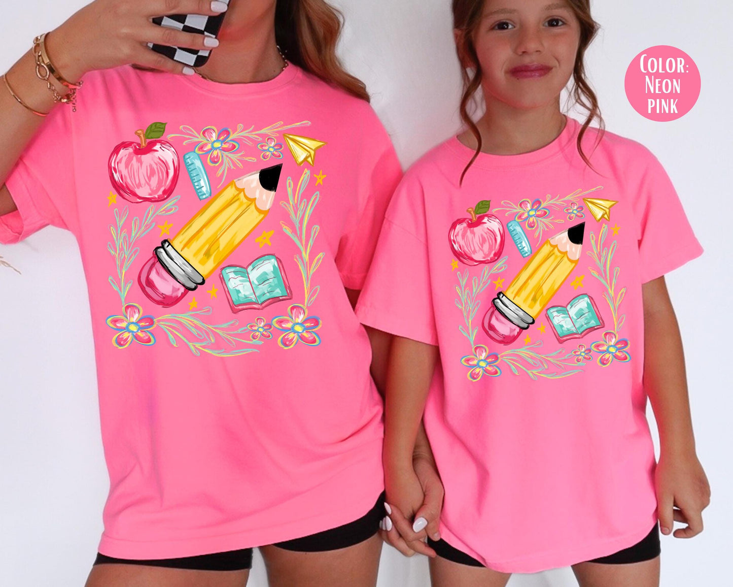 Comfort Colors Floral Back to School Shirt: Kindergarten Tee