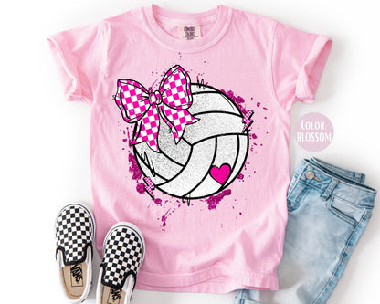 Comfort Colors Girls Volleyball Shirt: Matching Mom & Daughter Volley Shirts