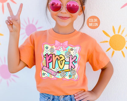 Comfort Colors Pre-K Shirt: Coquette Back to School Tee