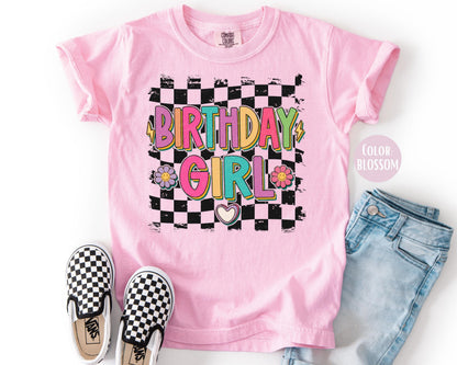 Comfort Colors Kids Birthday Girl Shirt