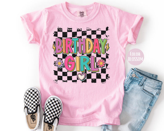 Comfort Colors Kids Birthday Girl Shirt