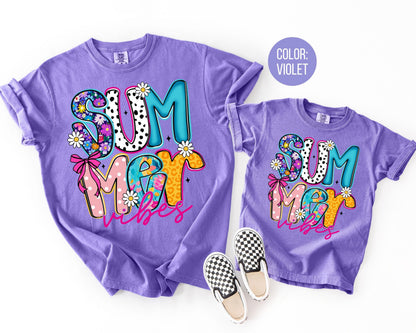 Comfort Colors® Floral Summer Vibes Shirt, Summer Shirts