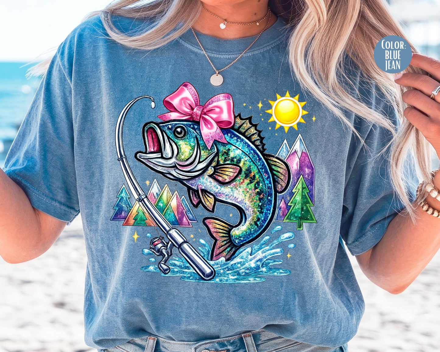 Comfort Colors® Girls Fishing Shirt, Mom and Daughter Fishing Shirts