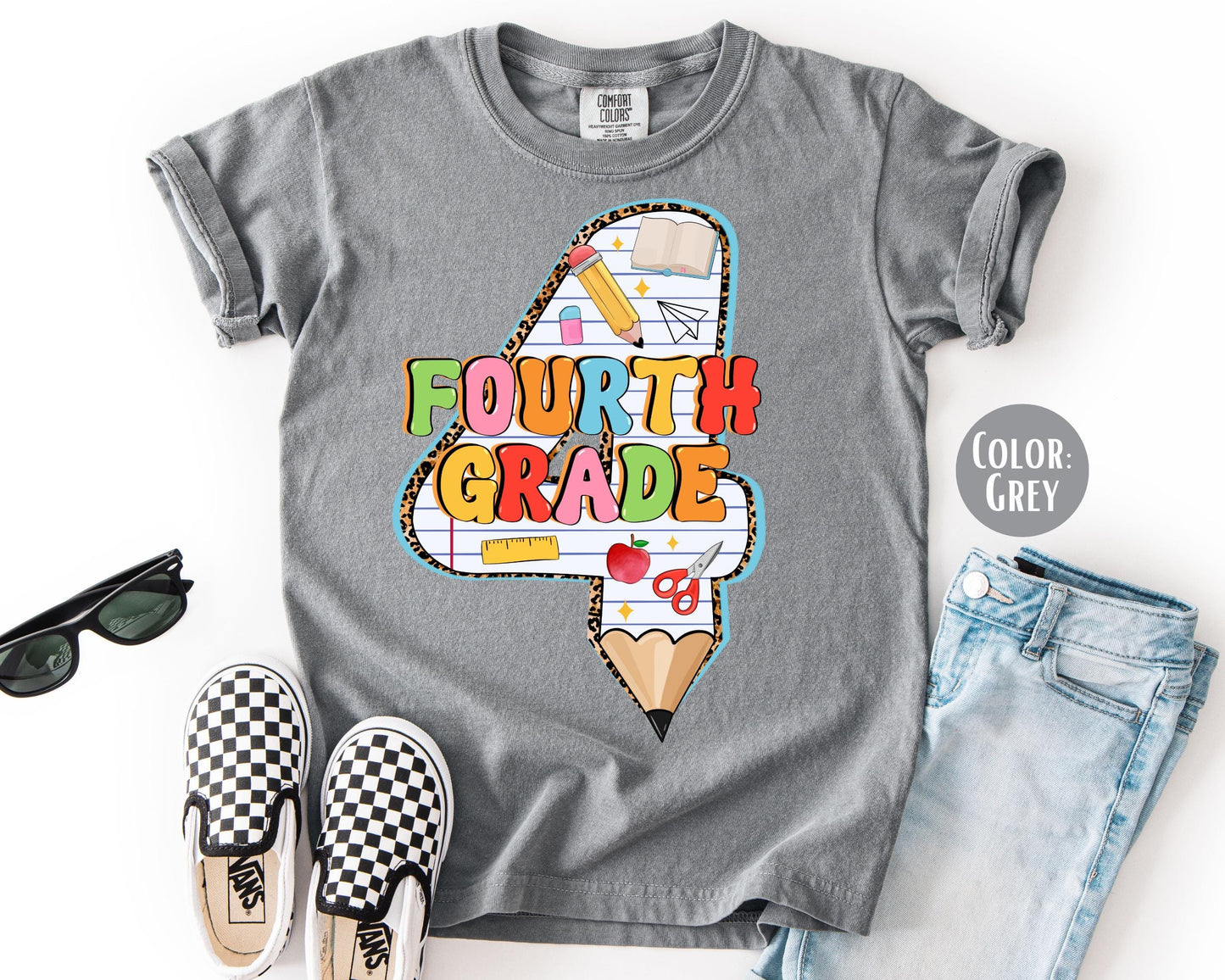 Comfort Colors 4th Grade Pencil Shirt - Back to School