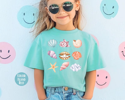 Comfort Colors Kids Seashell Shirt: Trendy Beach Tee