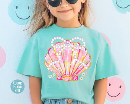 Comfort Colors® Pearl Coquette Clam Shirt, Girls Summer Shirts