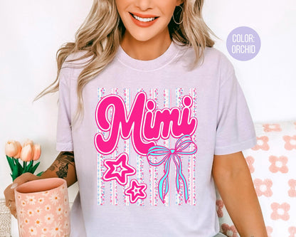 Comfort Colors® Floral Mimi Shirt, Gift for Mimi