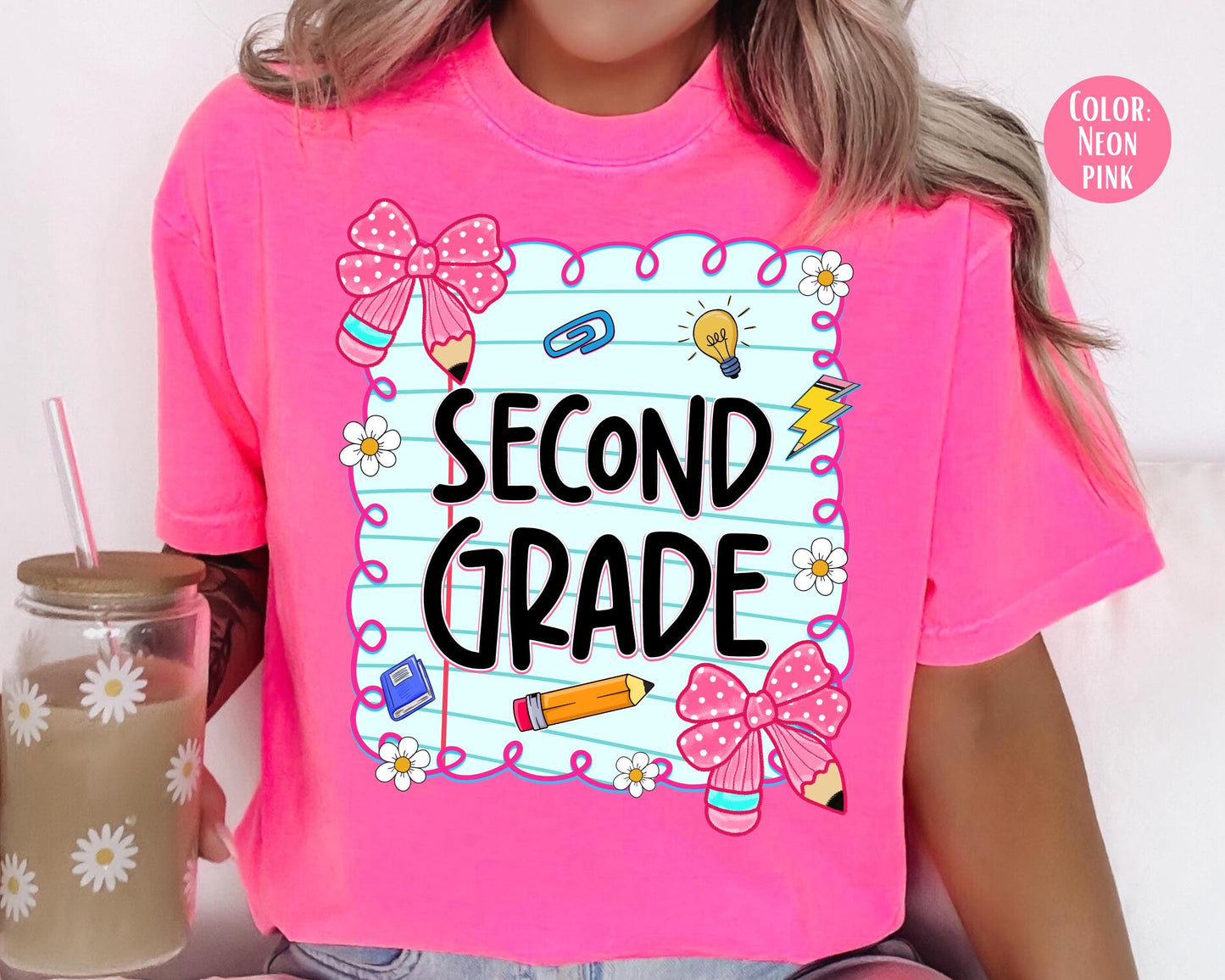 Comfort Colors® Coquette Second Grade Shirt, 2nd Grade Teacher Shirts