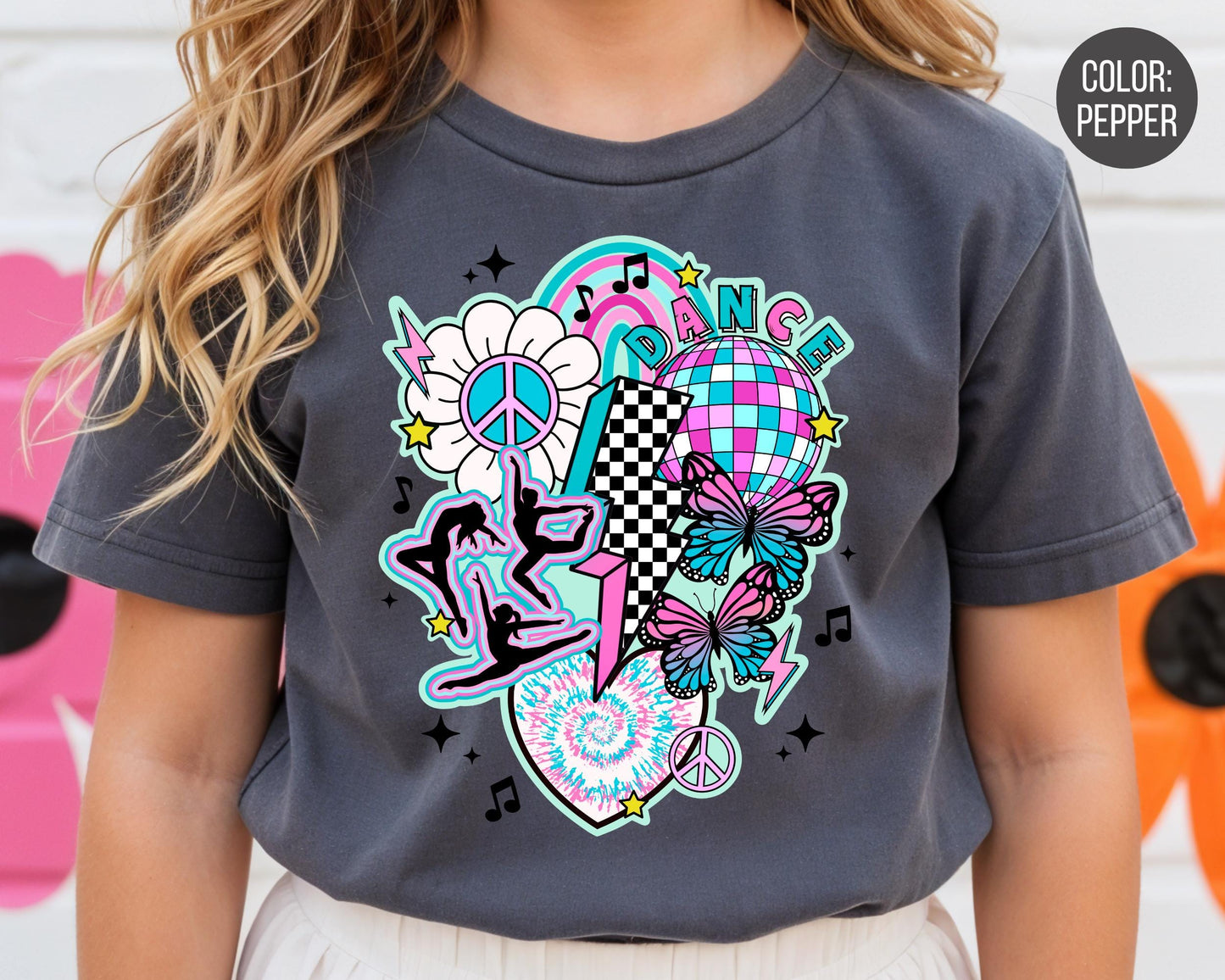 Comfort Colors Girls Retro Dance Shirt, Kids Dance Shirts
