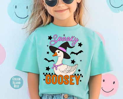 Comfort Colors Spooky Goose Halloween Shirt, Girly Tee
