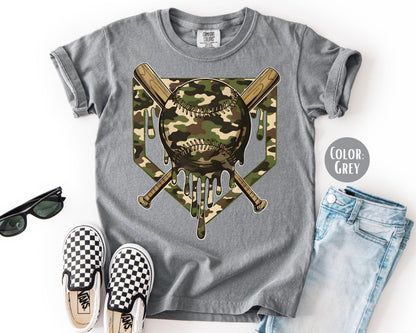 Comfort Colors® Boys Camo Baseball Shirt, Kids Baseball Shirts