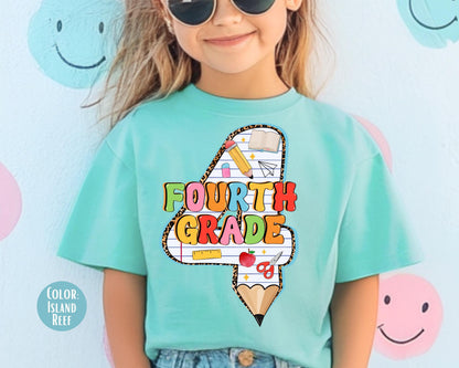 Comfort Colors 4th Grade Pencil Shirt - Back to School