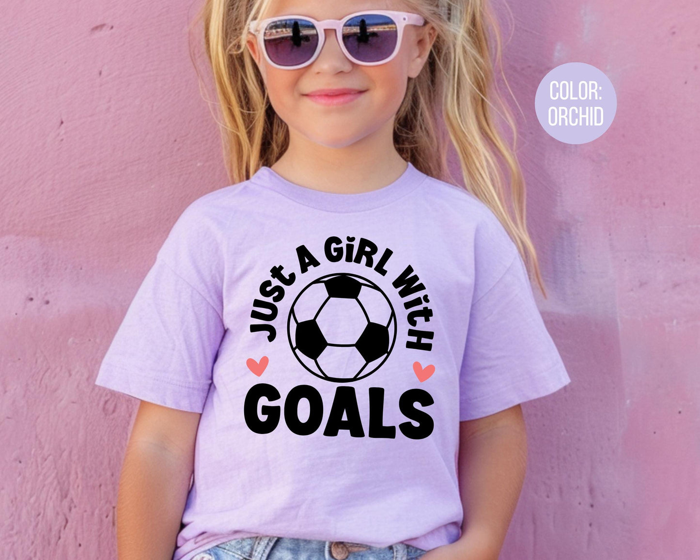 Comfort Colors Soccer Girl Goals Shirt - Youth & Mommy Matching