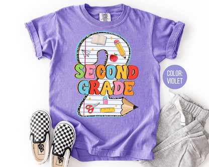 Comfort Colors 2nd Grade Shirt: Back to School Tee