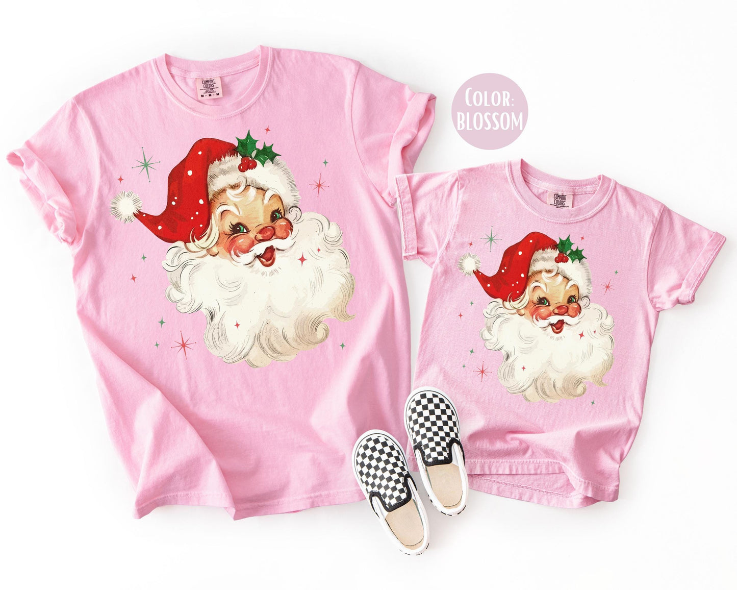 Comfort Colors Retro Santa Claus Shirt - Jolly Santa Christmas Tee