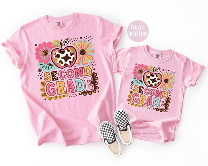 Comfort Colors 2nd Grade Boho Shirt - Girls Back to School Tee