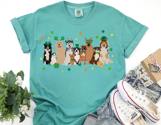 Comfort Colors Dogs St Patricks Day Shirt: Lucky Dog Tee