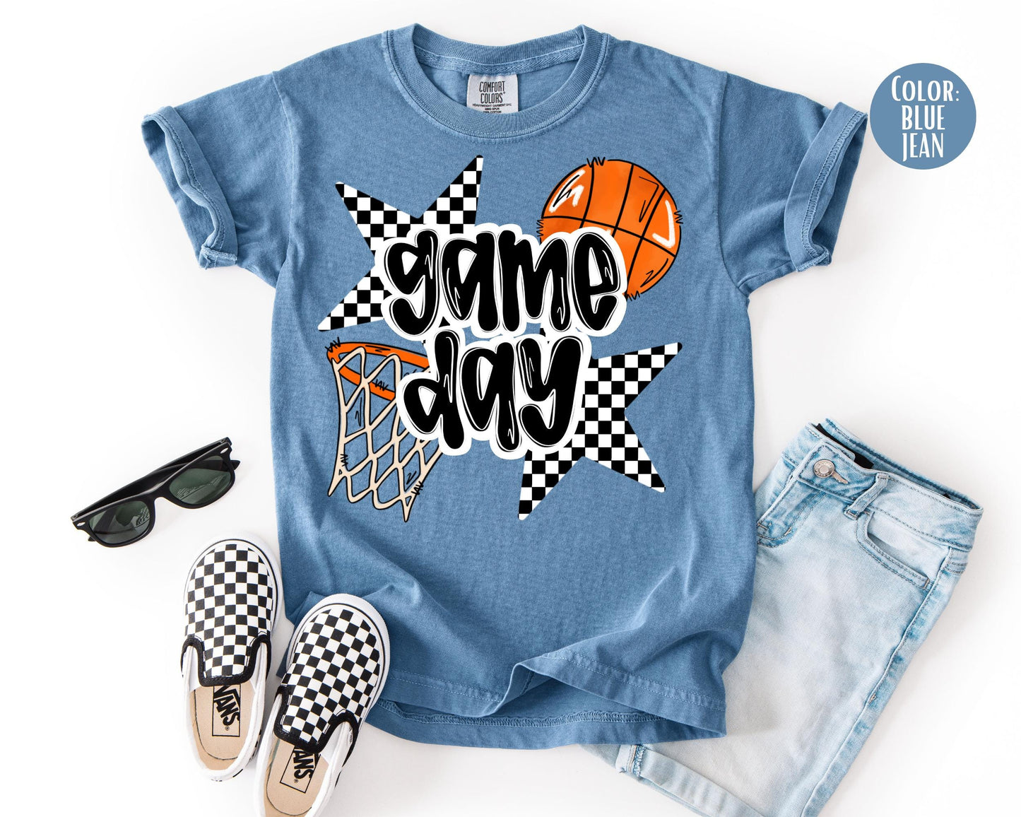 Comfort Colors Boys Basketball Game Day Shirt