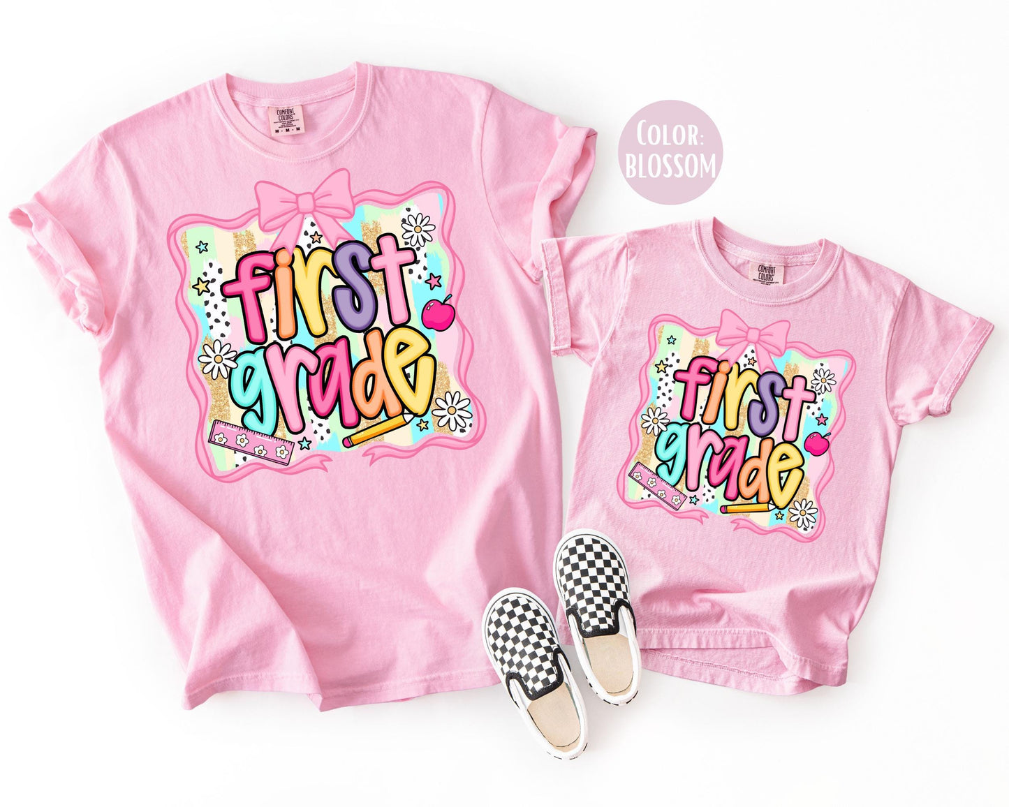 Comfort Colors First Grade Shirt: Preppy Back to School Tee