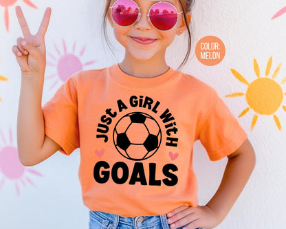 Comfort Colors Soccer Girl Goals Shirt - Youth & Mommy Matching