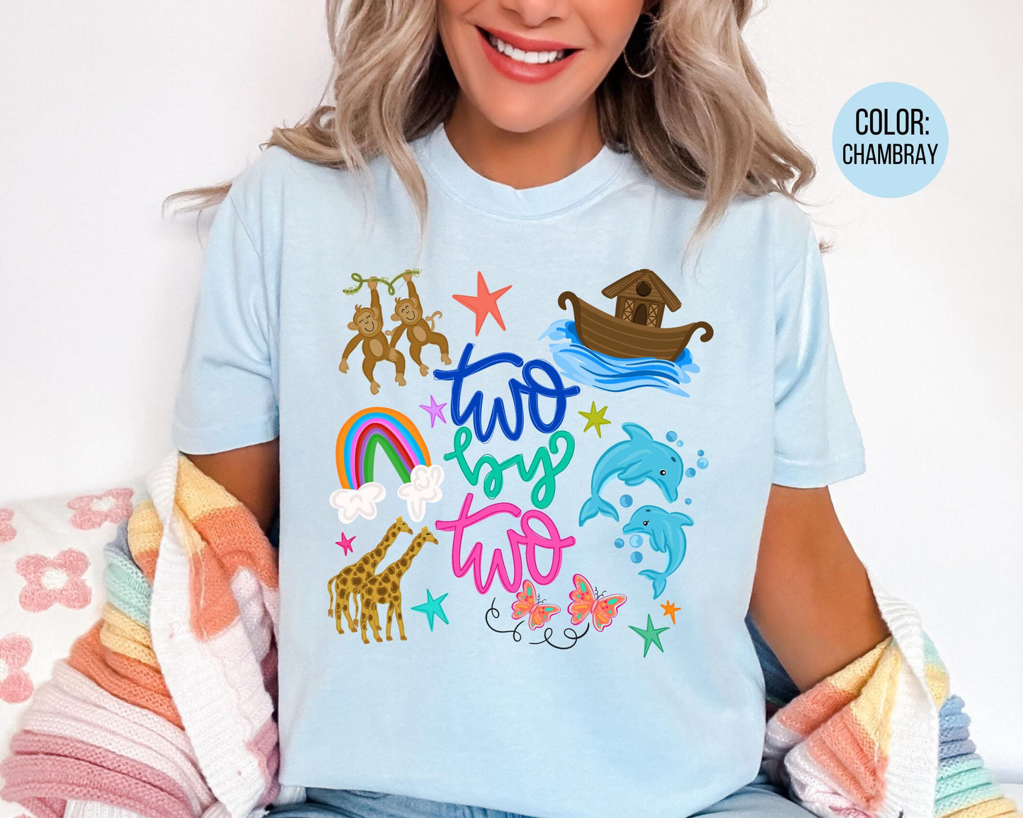 Comfort Colors Noah's Ark Shirts, Two By Two Shirt