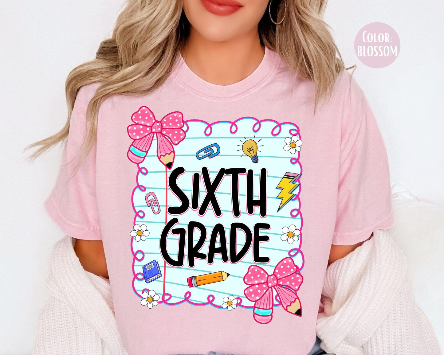 Comfort Colors® Coquette Sixth Grade Shirt, 6th Grade Teacher Shirts