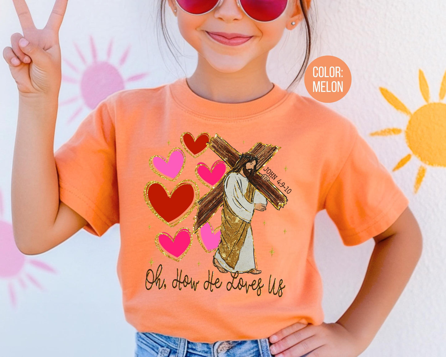 Comfort Colors Oh How He Loves Us Shirt: Valentine's Day Jesus Tee
