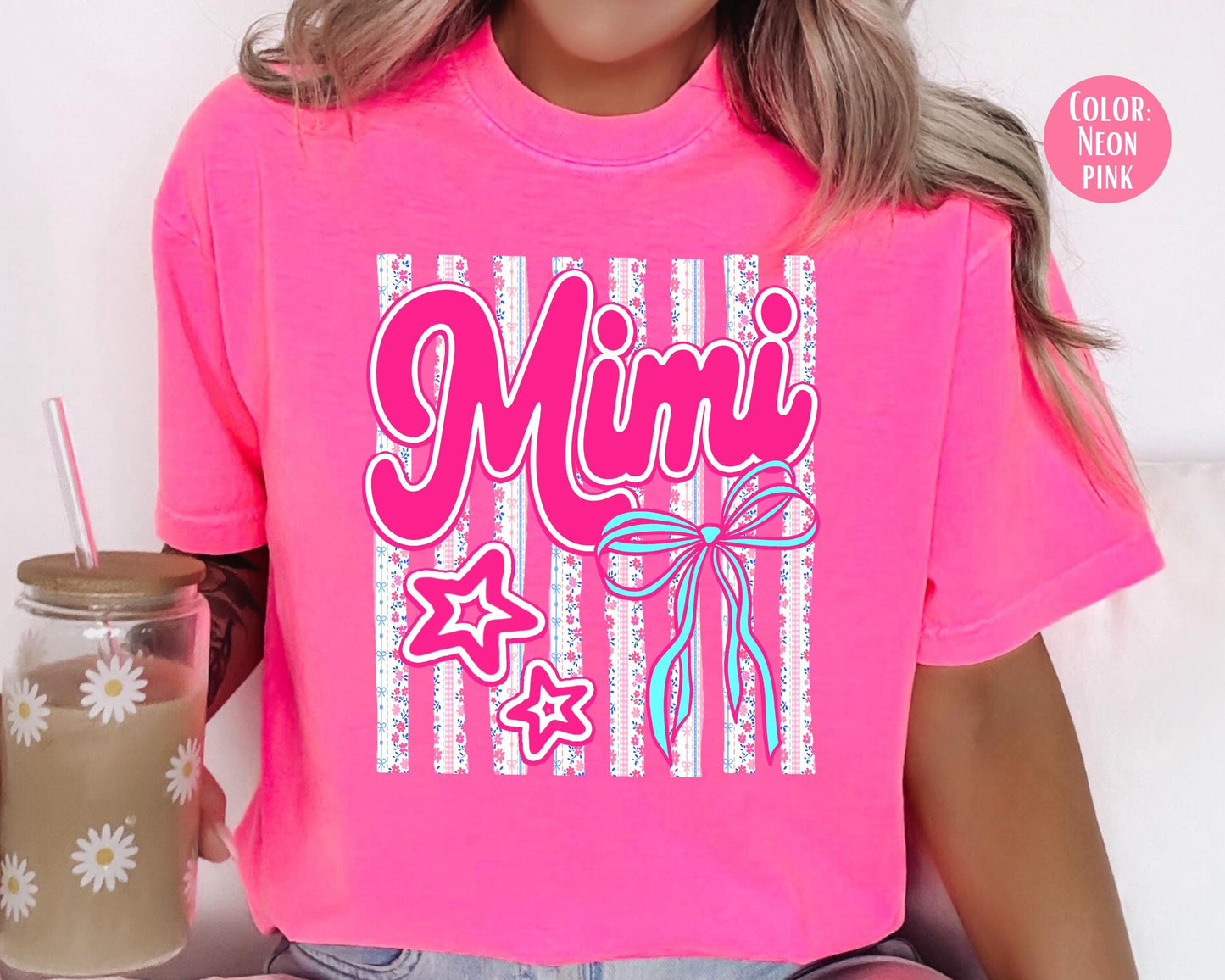 Comfort Colors® Floral Mimi Shirt, Gift for Mimi