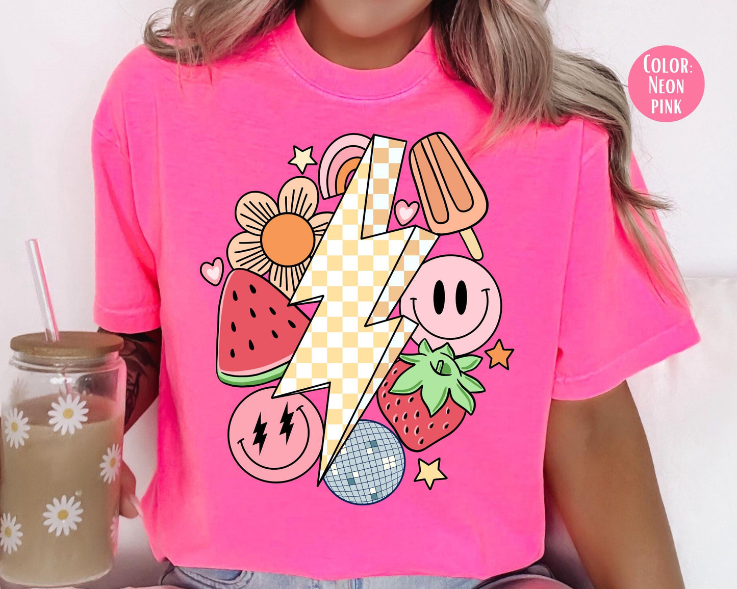 Comfort Colors® Girly Retro Summer Shirt, Girls Summer Break Shirts